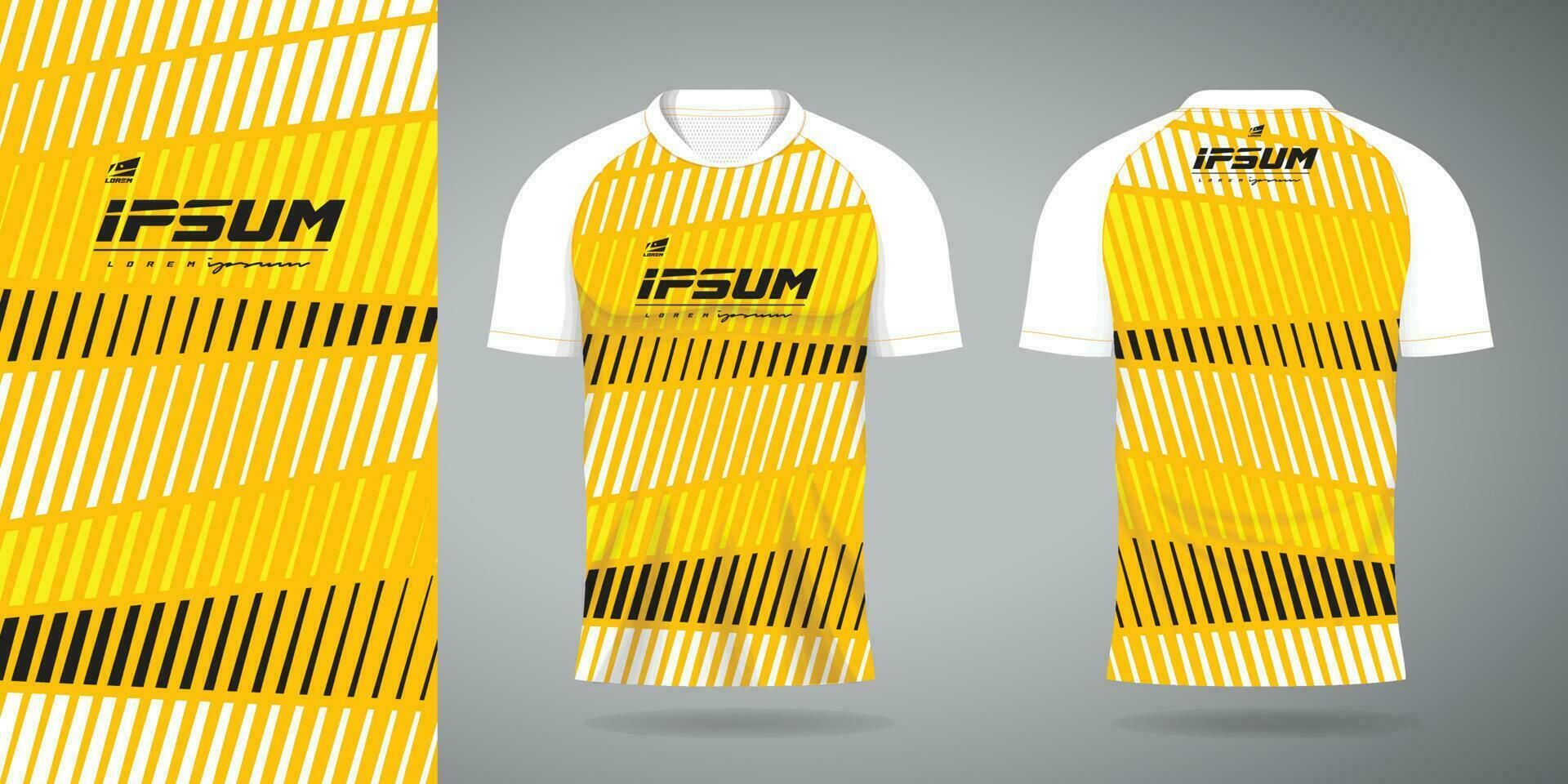 amarillo jersey deporte uniforme camisa diseño modelo vector