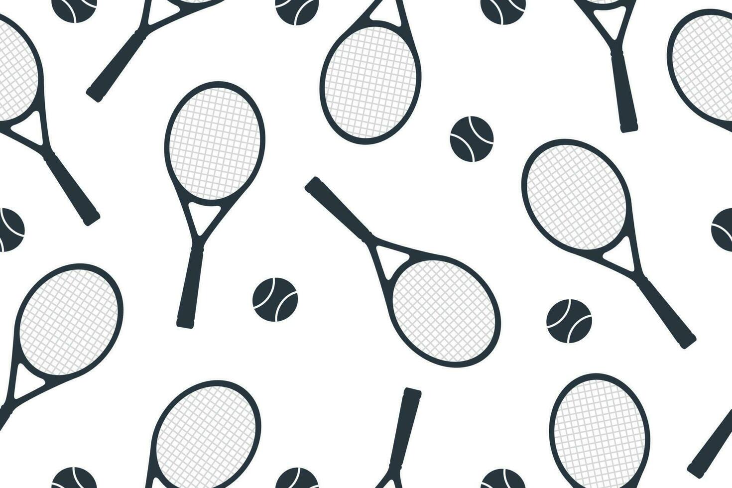 Sports seamless pattern with tennis badges in a flat design style. vector