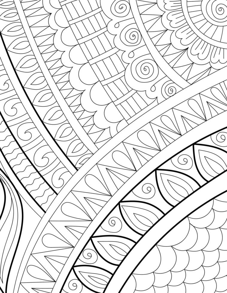Decorative mehndi design style coloring page illustration 24608927 ...