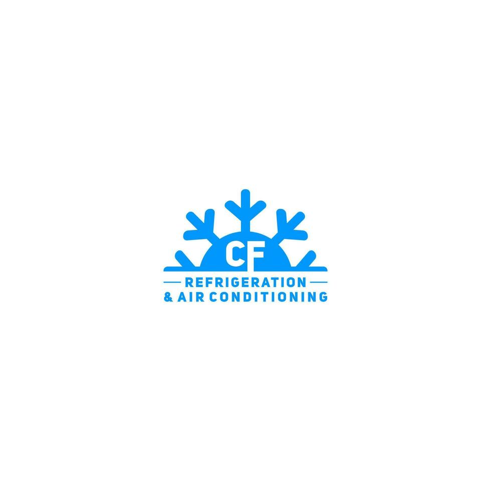 cf refrigeración aire acondicionamiento logo vector