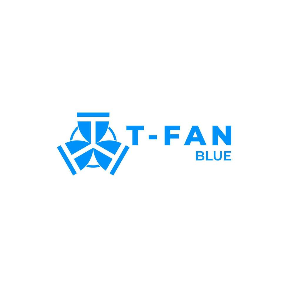 T Fan Blue Logo Design Vector