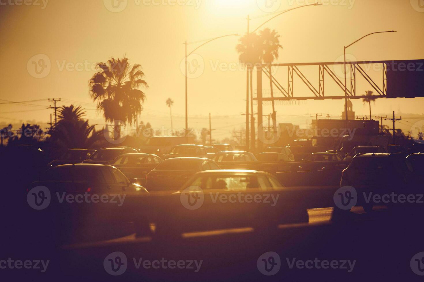 Los Angeles California Rush Hours Traffic photo