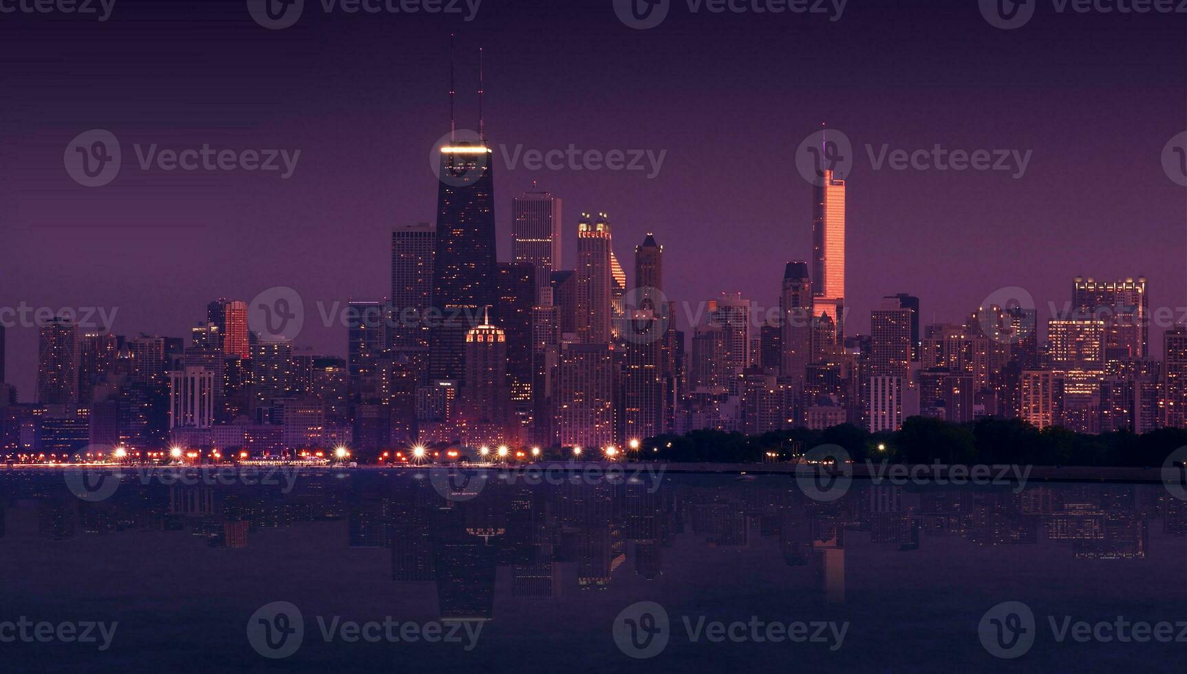 Skyline Chicago nightview photo