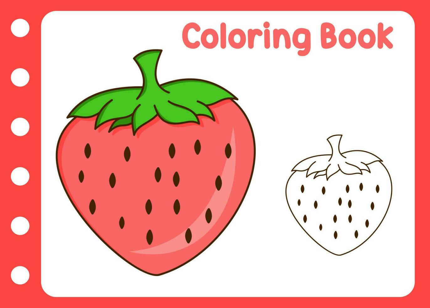 Coloring Book Strawberry For Kids Activity Game For Children 24609372 coloring-book-strawberry-for-kids-activity-game-for-children-24609372