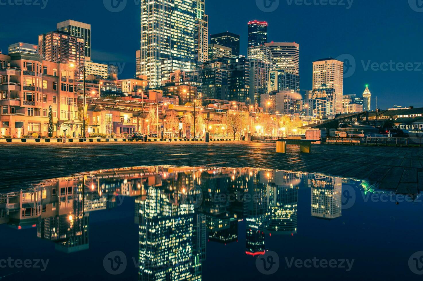 Seattle Skyline Reflections photo