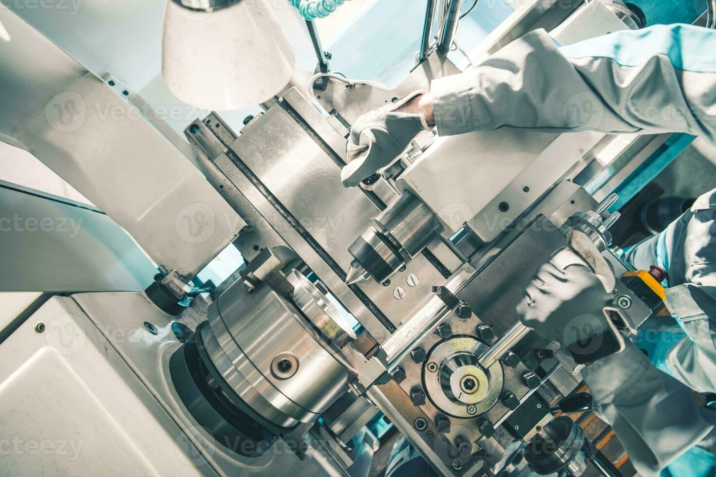 Lathe Metalworking Top View photo