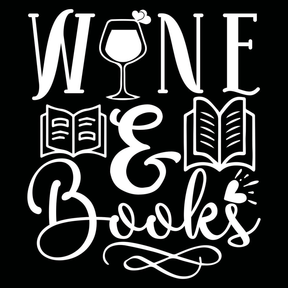 vino y libro diseño vector