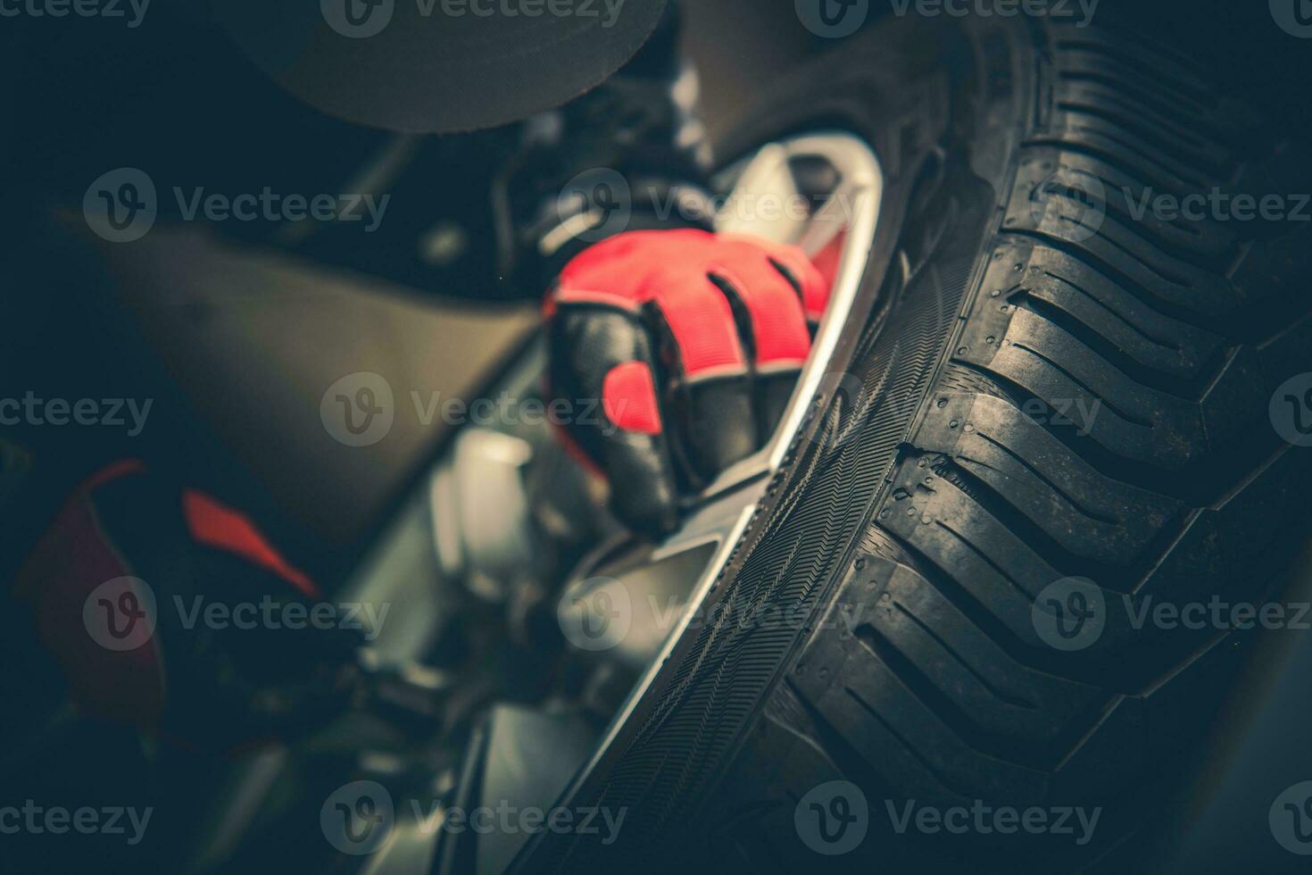 Vulcanizer Tire Repair Job 24610029 Stock Photo at Vecteezy