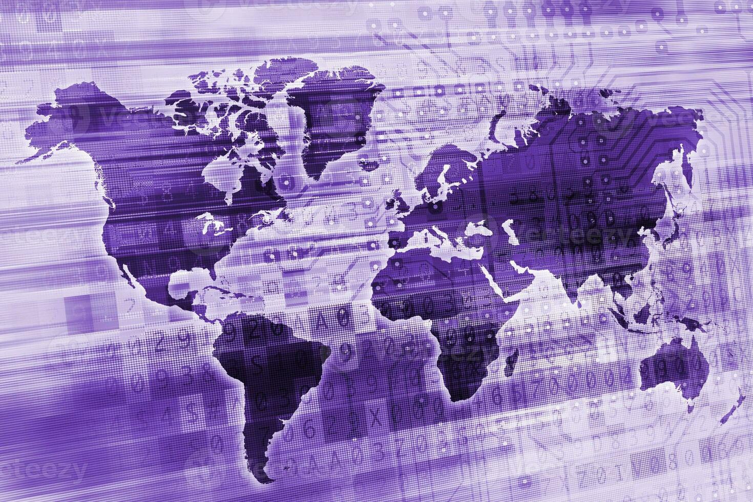 Purple Digital Global Concept photo