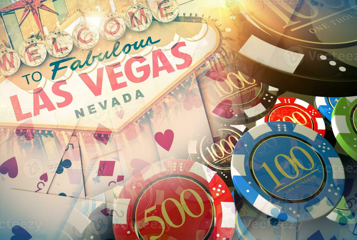 Vegas Casino Games Concept photo