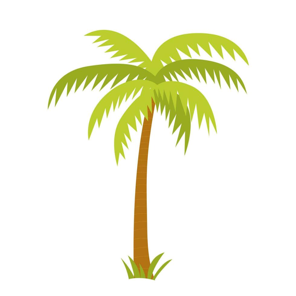 vector plano estilo playa palma ilustración.