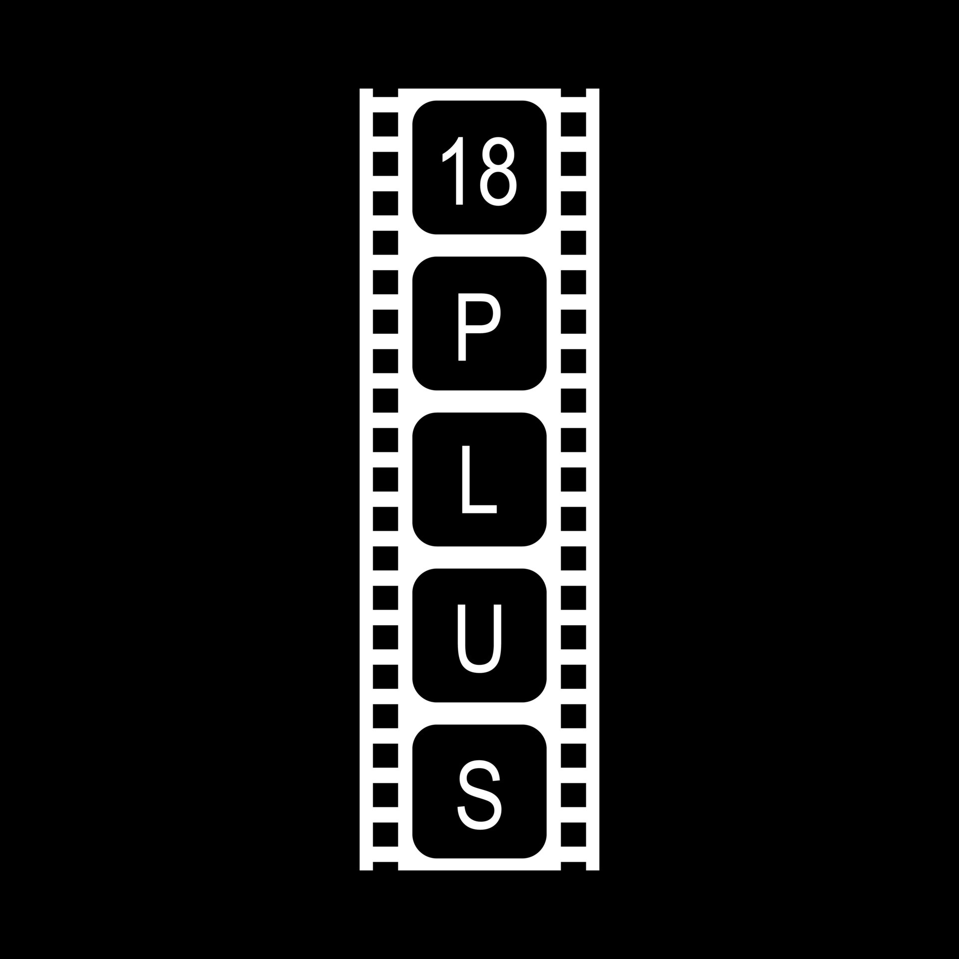 Sign of Adult Only for Eighteen Plus, 18 Plus and Twenty One Plus or 21