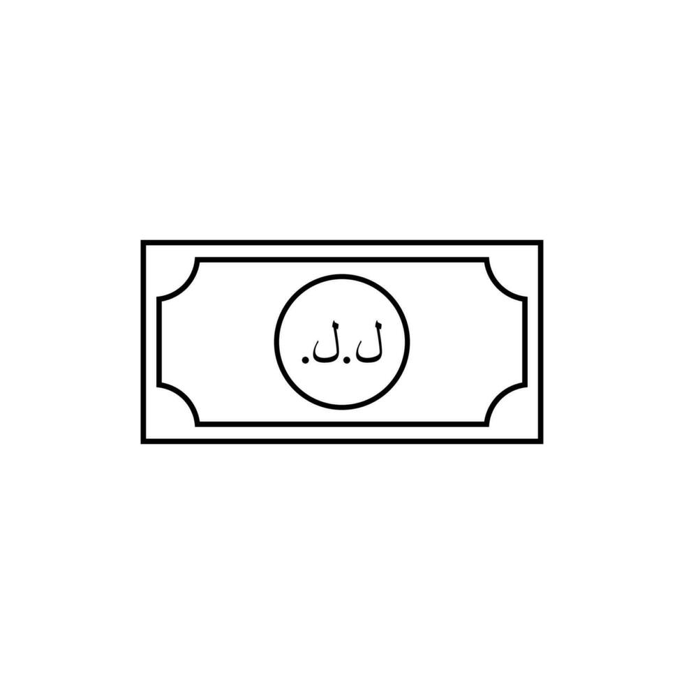 Lebanon Currency Symbol, Lebanese Pound Icon, LBP Sign. Vector Illustration