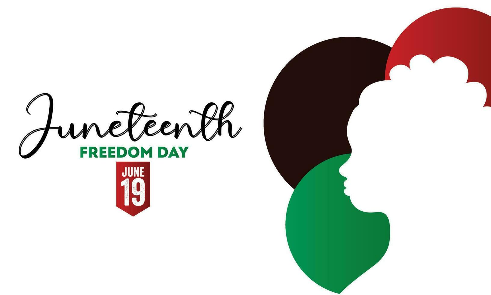 Juneteenth day, Celebration freedom, emancipation day in 19 june, African-American history and heritage. vector