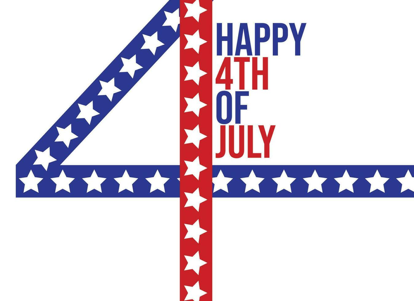 Happy 4th of july USA independence day patriotic banner design vector