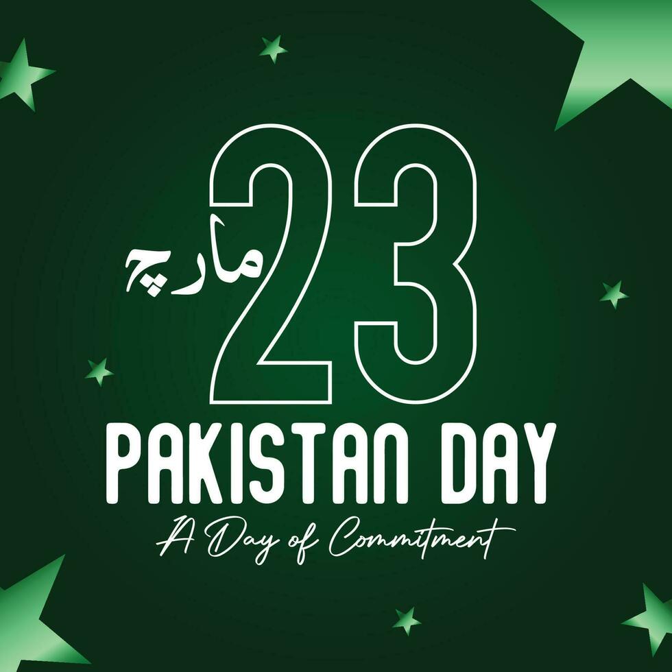 23rd March Pakistan Resolution Day, Free vector