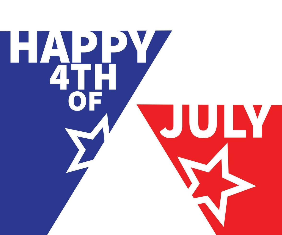 Happy 4th of july USA independence day patriotic banner design vector