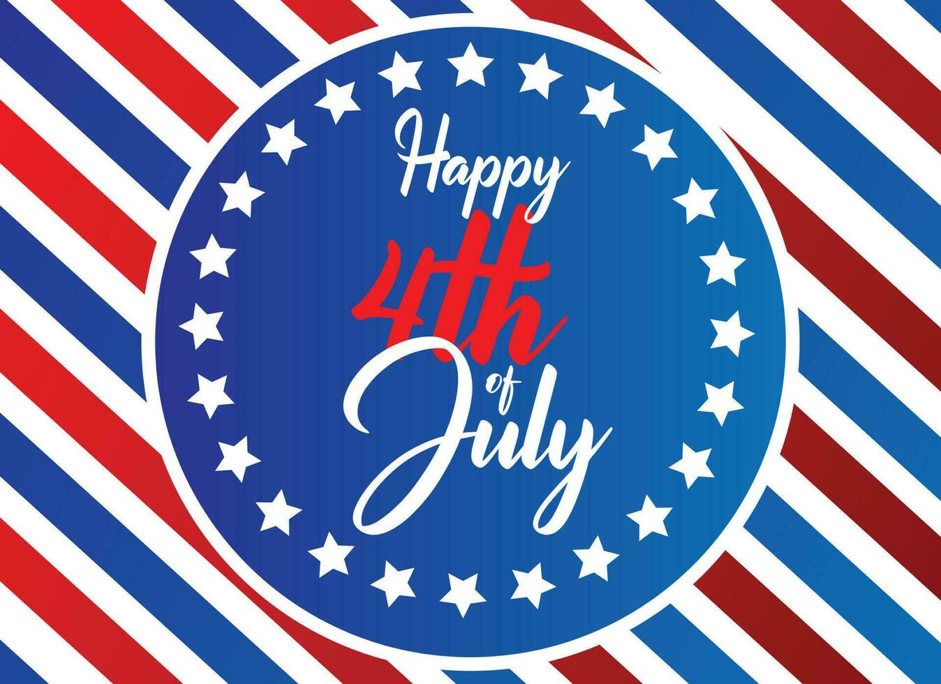 Happy 4th of july USA independence day patriotic banner design vector