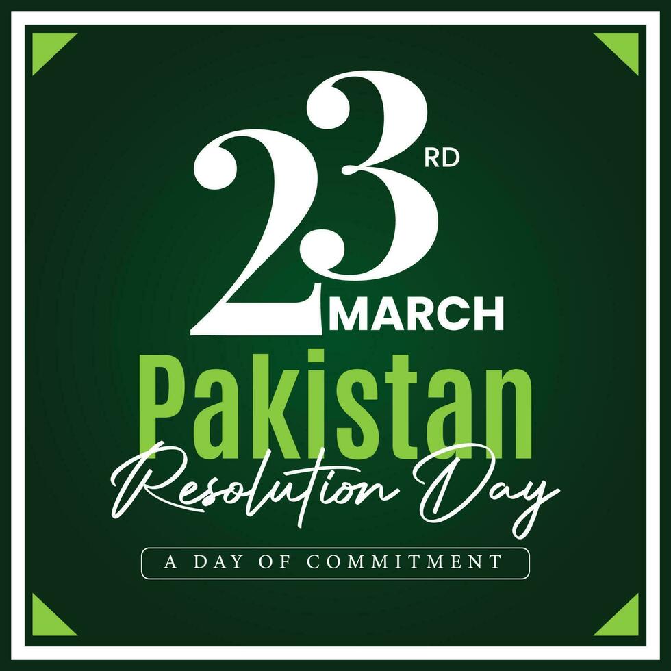 23rd March Pakistan Resolution Day Free vector