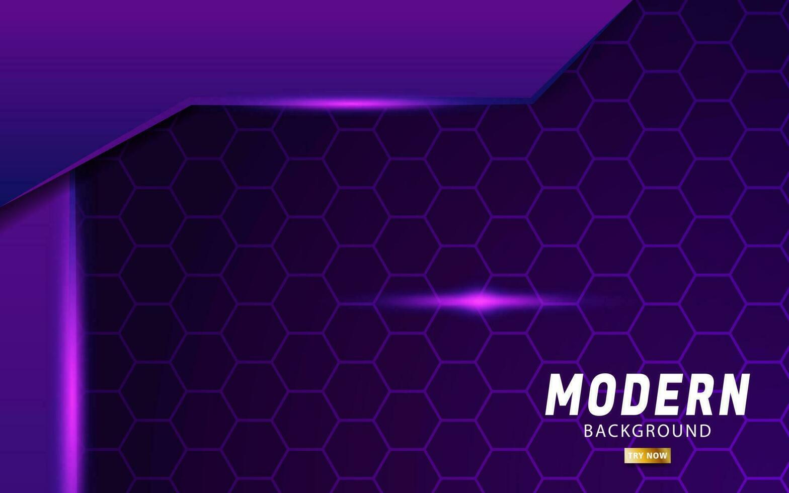 modern abstract premium purple gradient vector background banner design.Overlap layers with paper effect.Realistic light effect on hexagon pattern textured background.vector illustration.