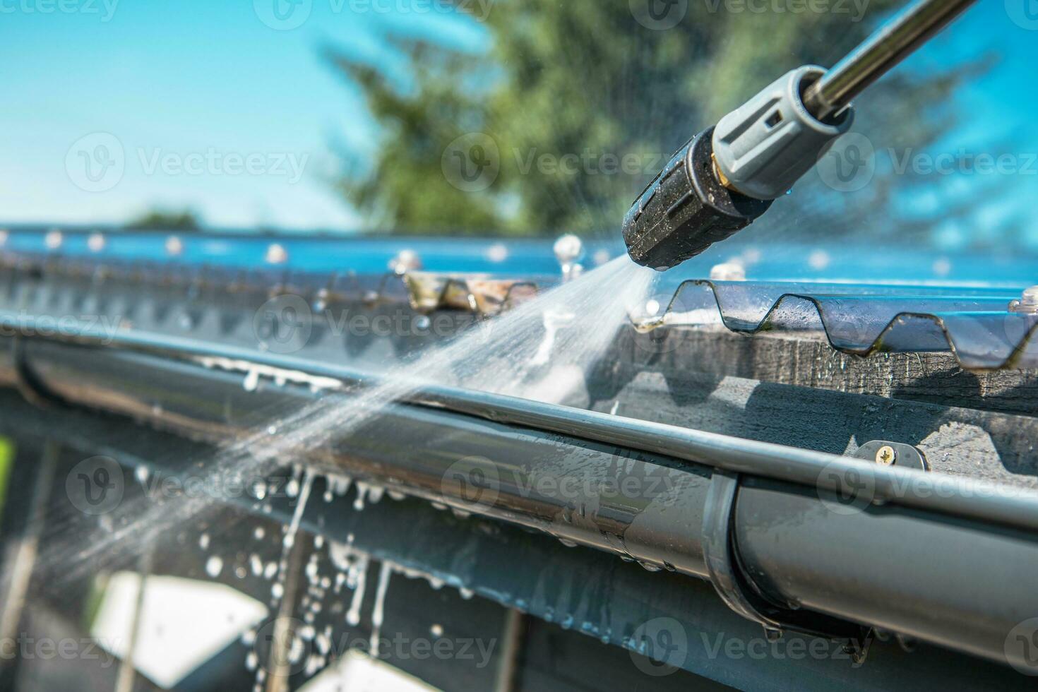 Rain Gutters Pressure Cleaning photo