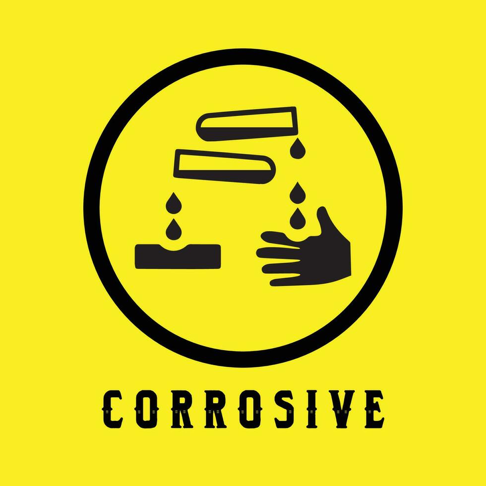 Corrosive Symbol The Illustration vector