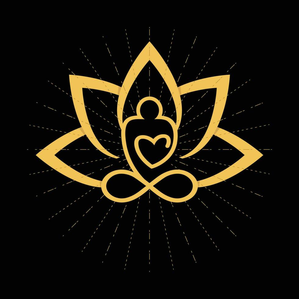 Meditation logo design vector