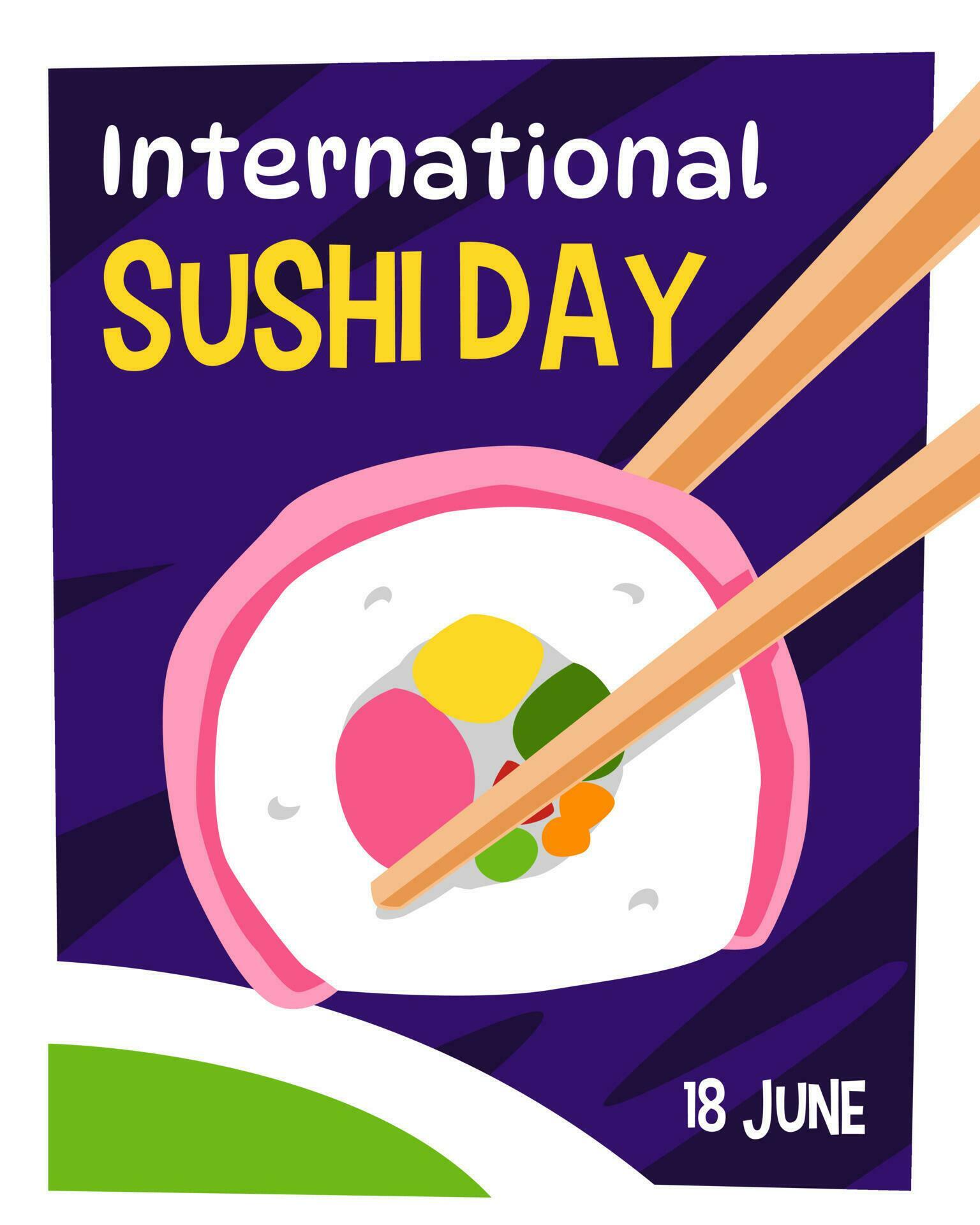 design for international sushi day post 24611566 Vector Art at Vecteezy