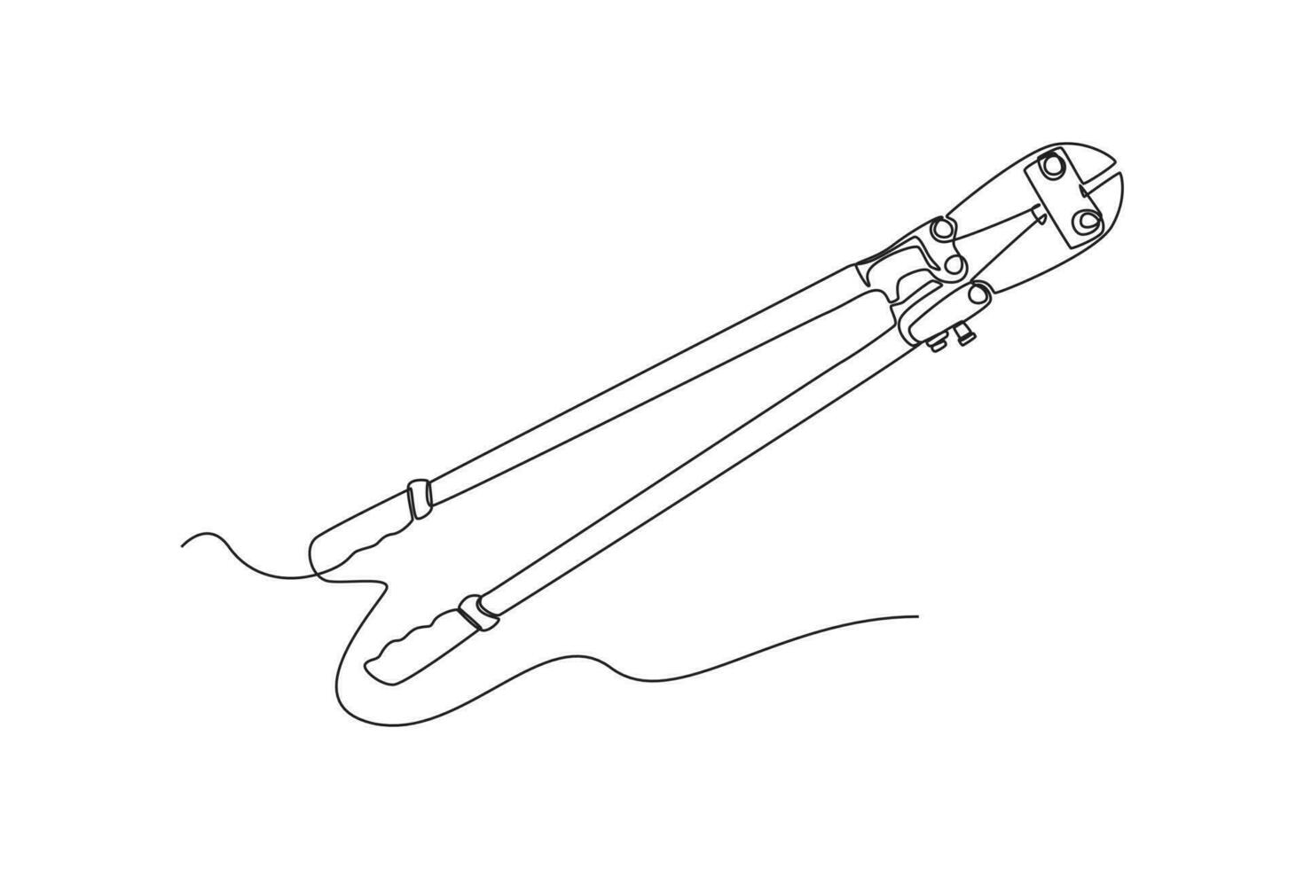Continuous one line drawing construction tools concept. Single line draw design vector graphic illustration.