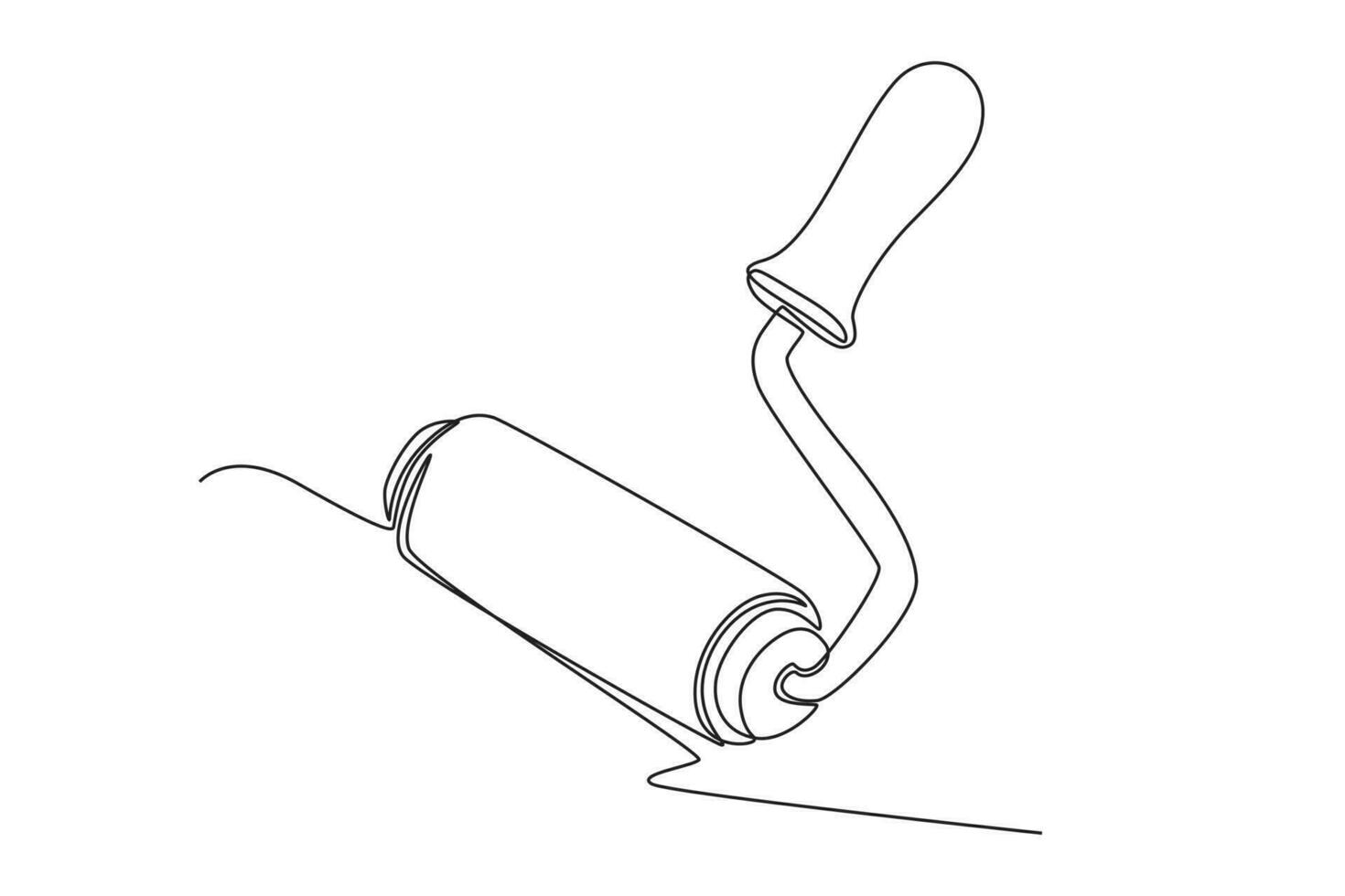 Continuous one line drawing construction tools concept. Single line draw design vector graphic illustration.