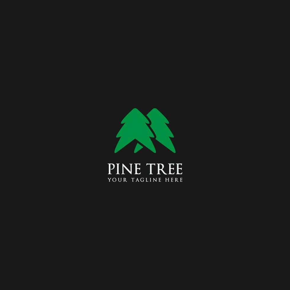 pino árbol logo vector