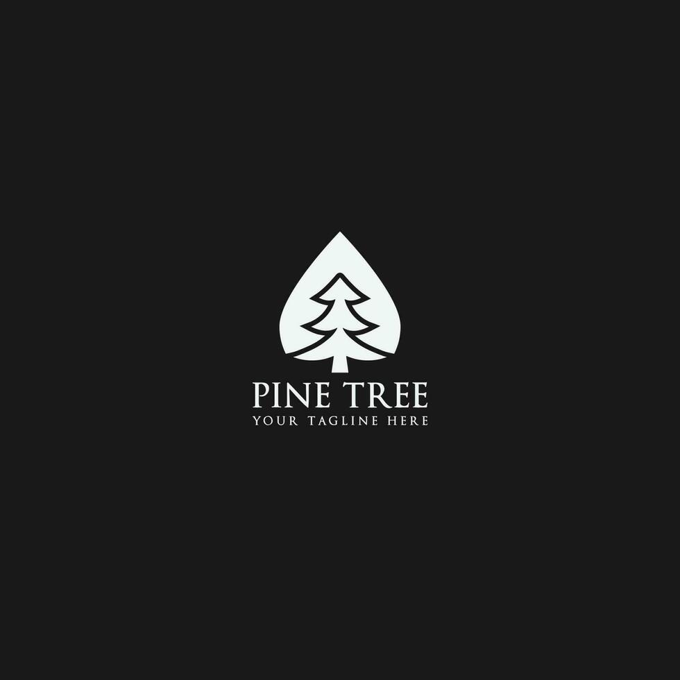 pino árbol logo vector