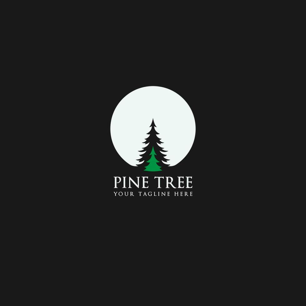 pino árbol logo vector