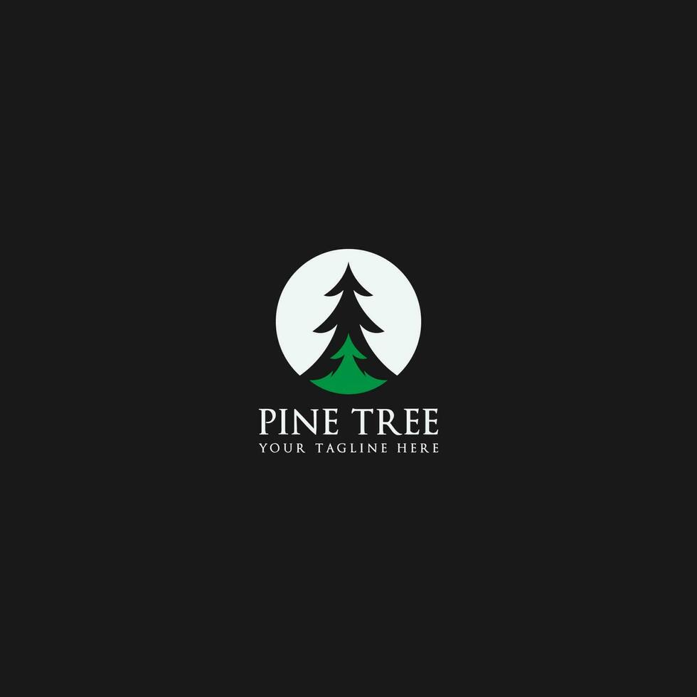 pino árbol logo vector