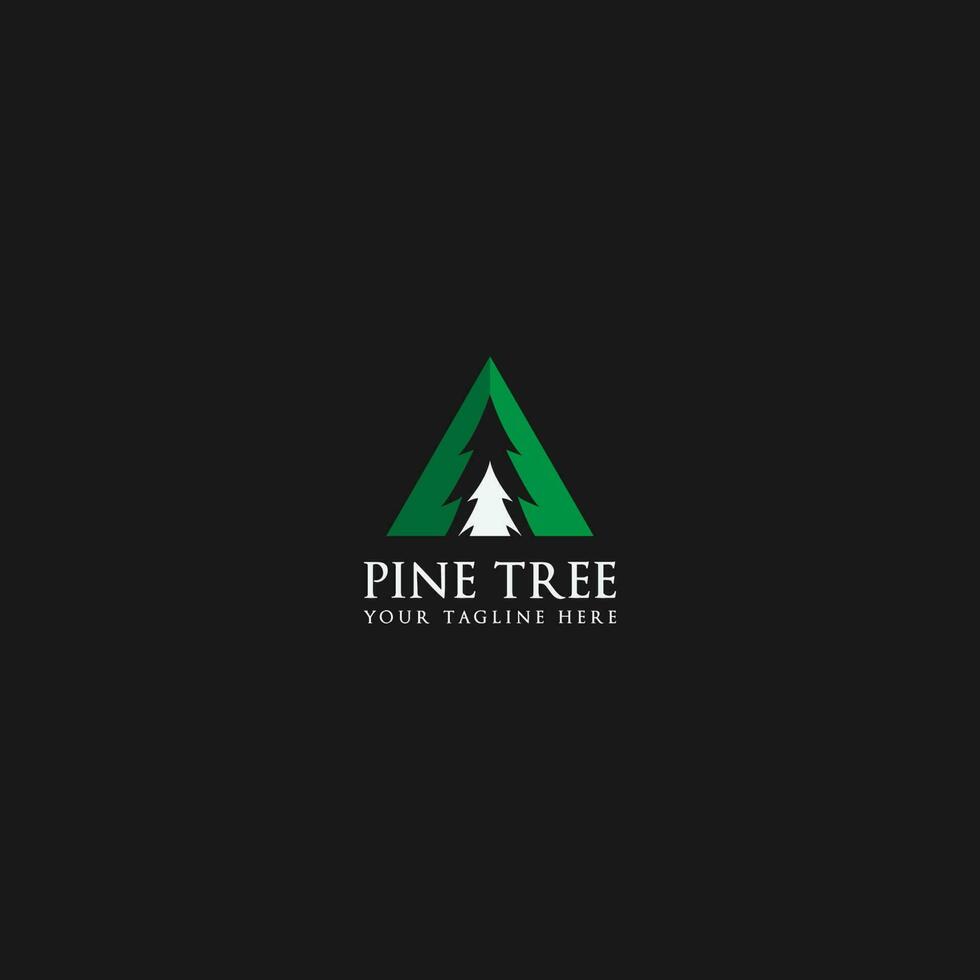 pino árbol logo vector