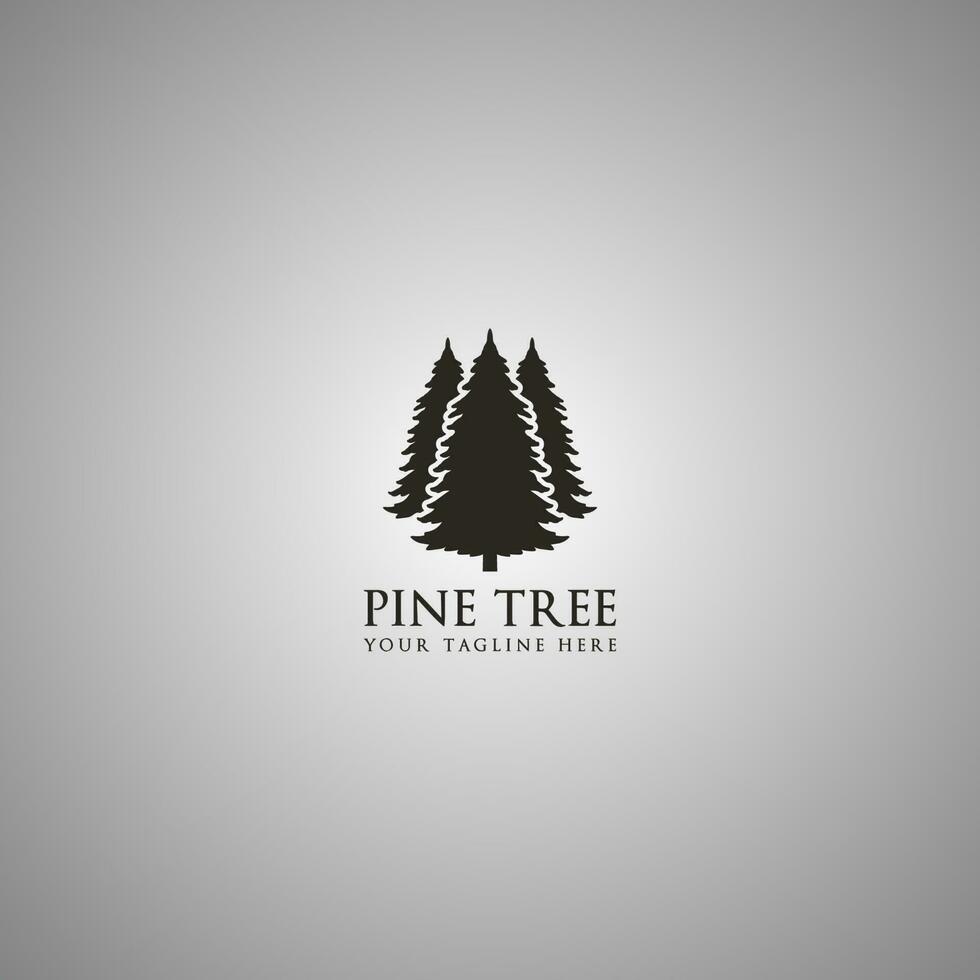 pino árbol logo vector