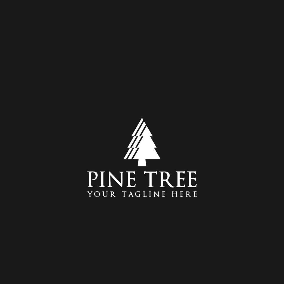 pino árbol logo vector