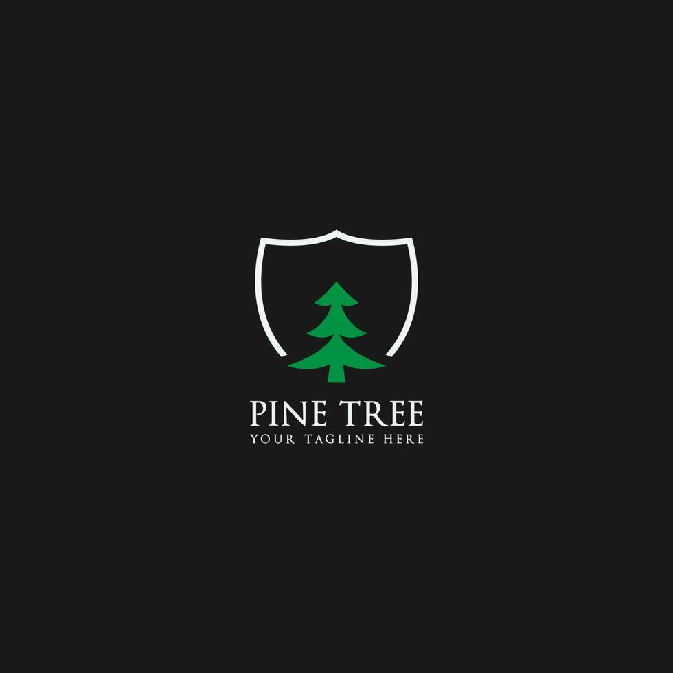 pine tree logo vector