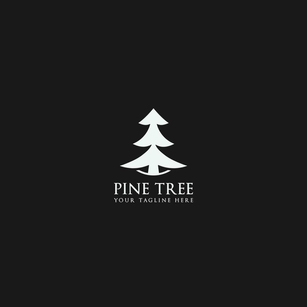 pino árbol logo vector