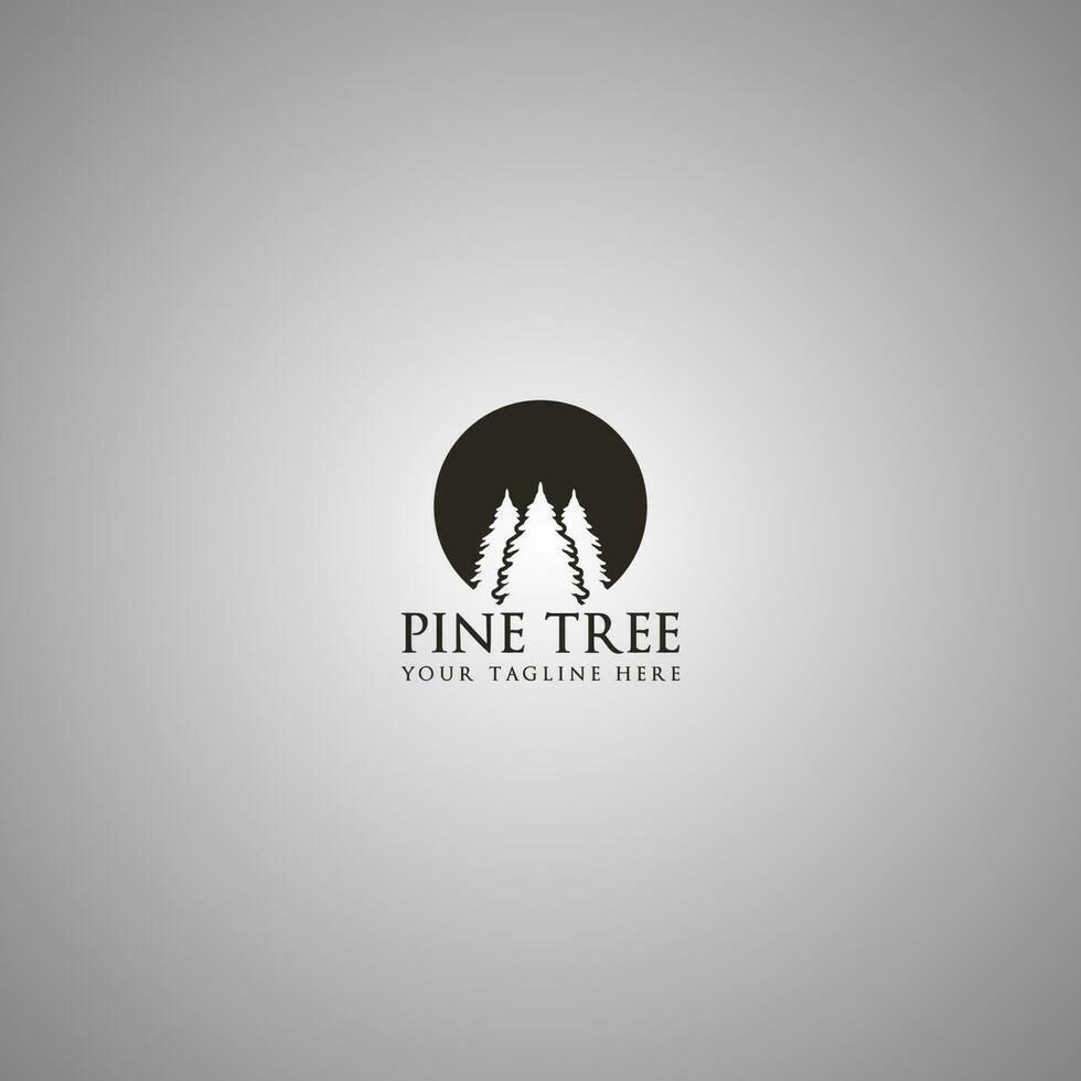 pino árbol logo vector