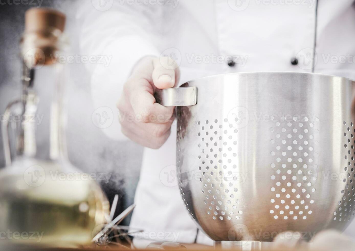 Kitchen Chef with Colander photo