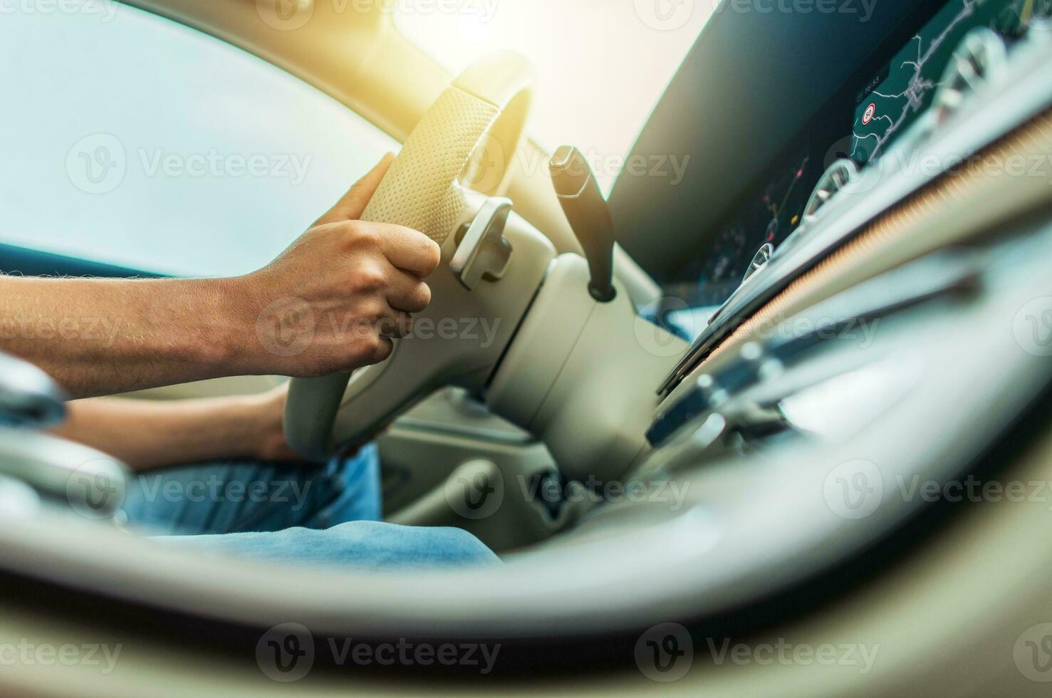 Men Behind the Car Wheel photo