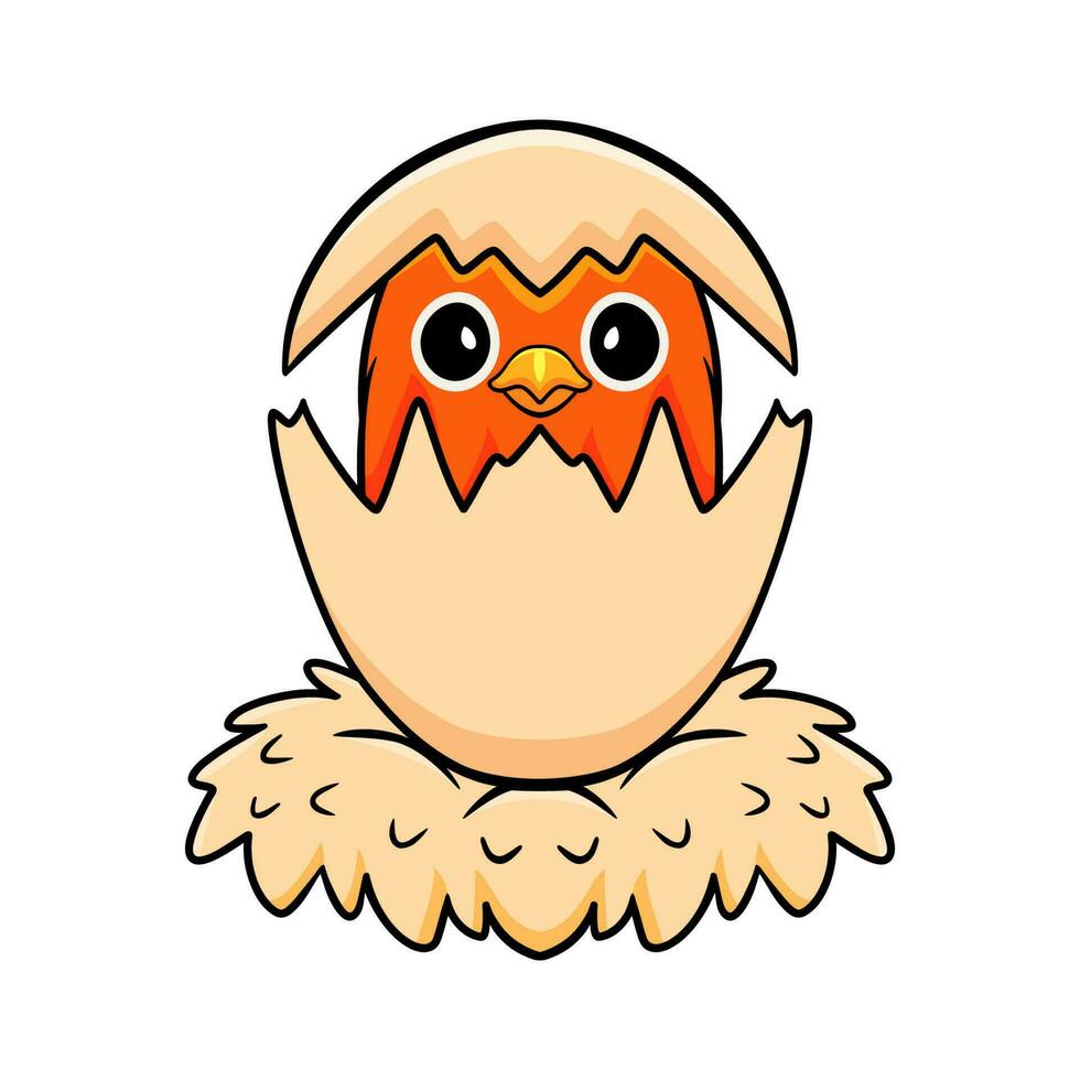 Cute lutino lovebird cartoon inside from egg vector