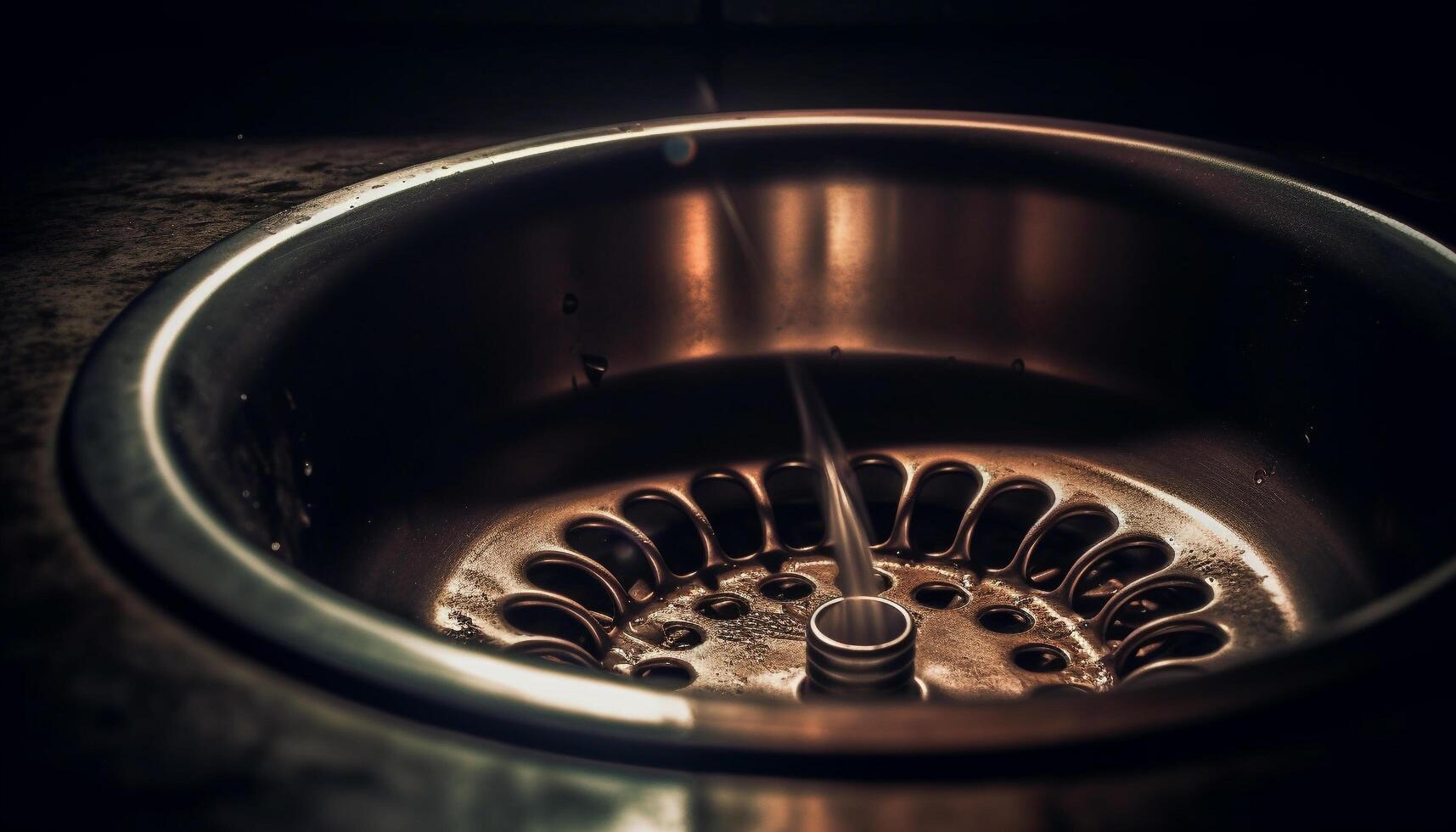 Shiny stainless steel kitchen equipment prepares gourmet healthy refreshment generated by AI photo