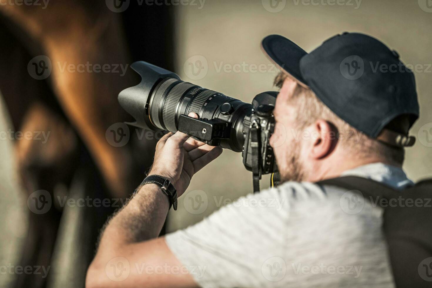 caucásico estilo de vida fotógrafo campo proyecto foto