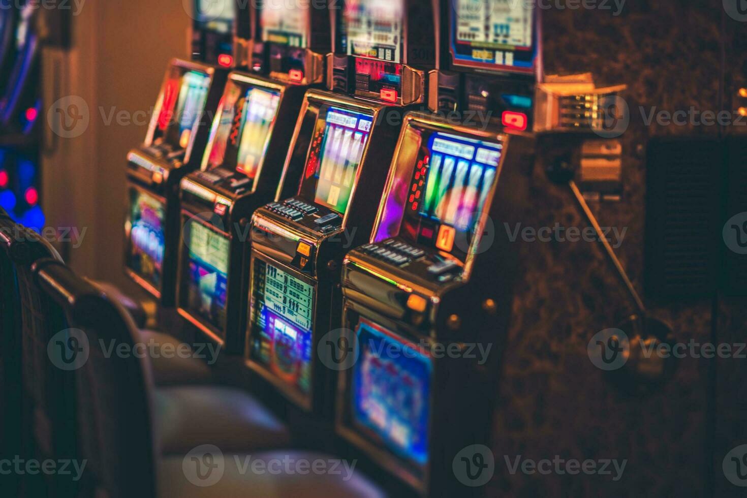Row of Slot Machines photo