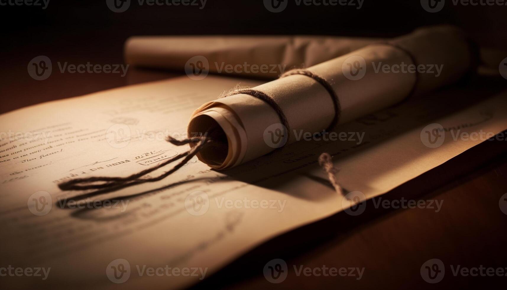 Antique parchment Bible, inked with calligraphy, a symbol of