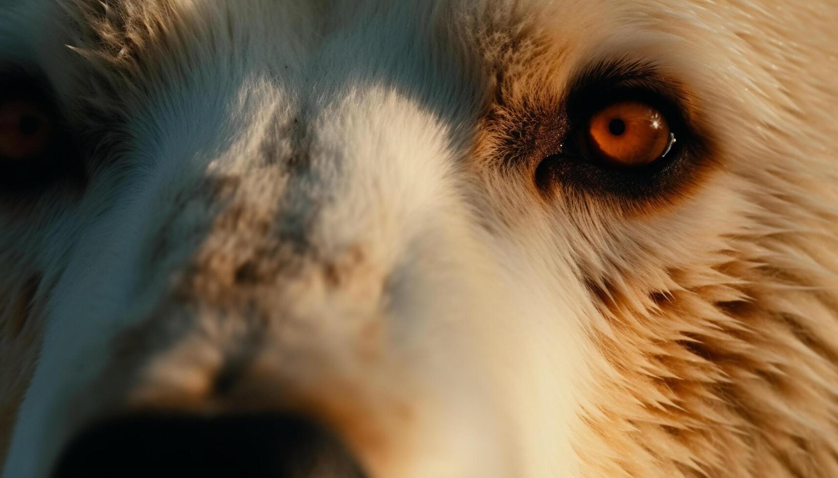 Cute puppy portrait close up of purebred retriever fluffy snout generated by AI photo