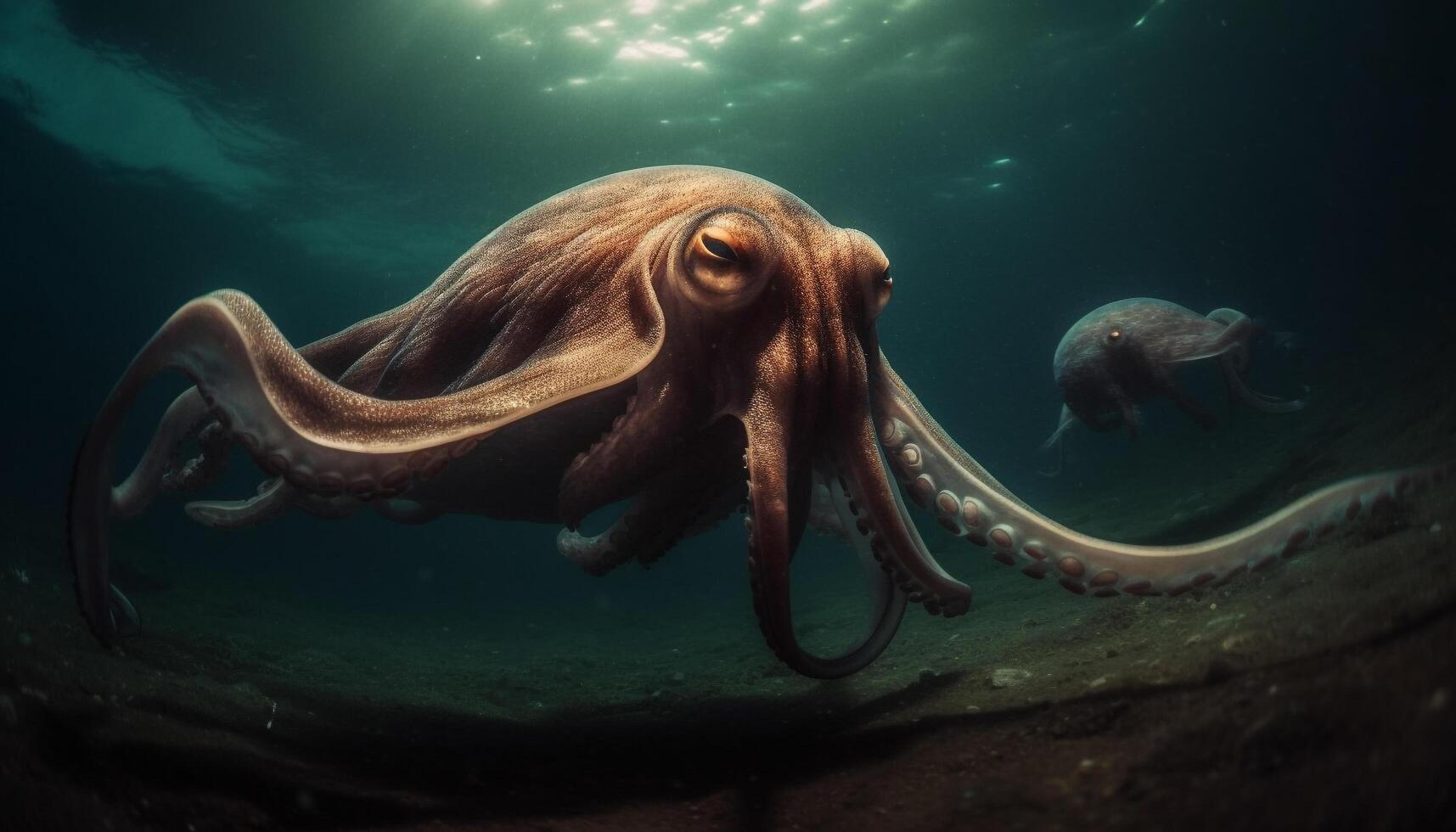 Deep sea adventure Scuba diving with tropical aquatic animals generated by AI photo