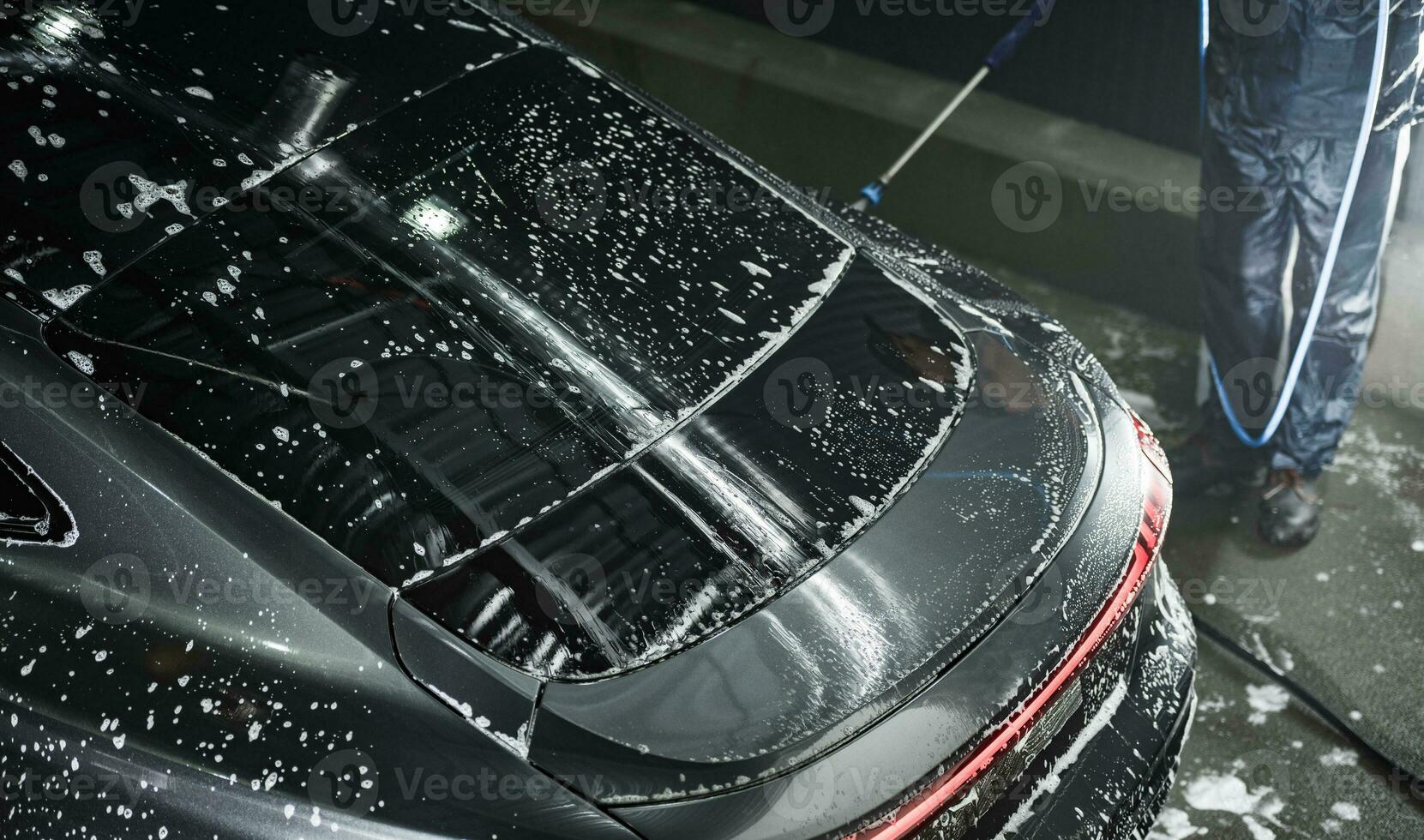 Pressure Washing Luxury Car photo